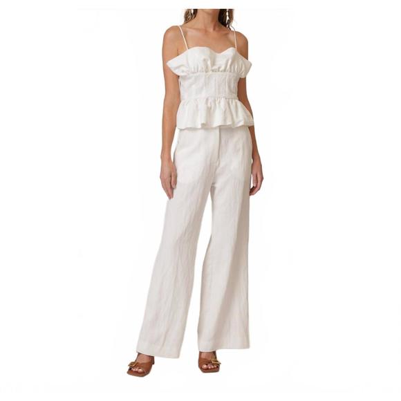 NEW LINE AND DOT theo pants in white - Picture 1 of 3